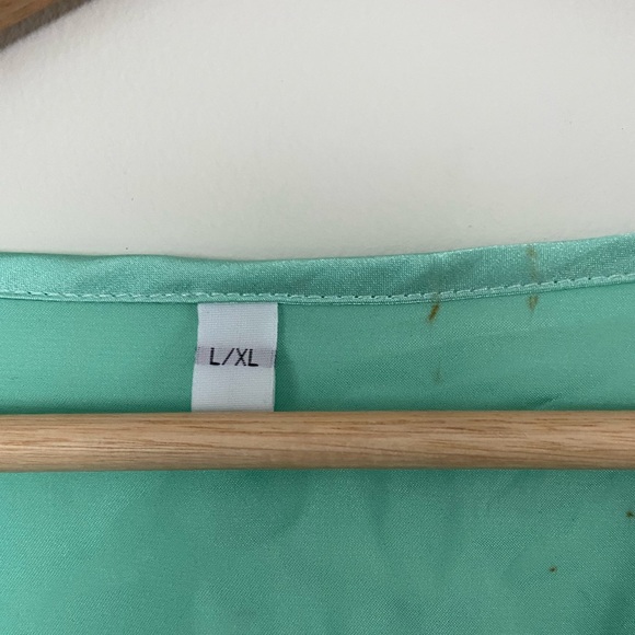 Mint Green Satin Robe - Picture 4 of 4